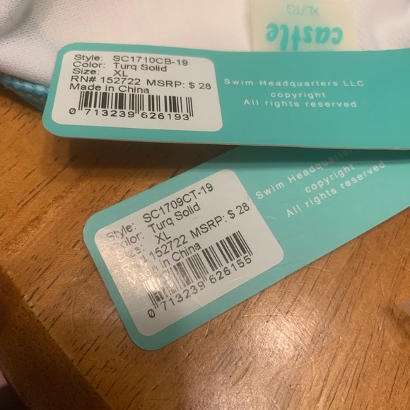 Turquoise Ruffle Bikini Set - Picture 3 of 3